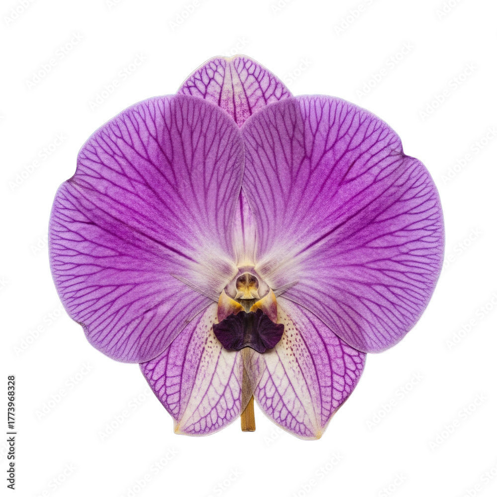 Fototapeta premium Purple Orchid Flower Petals isolated on a transparent background