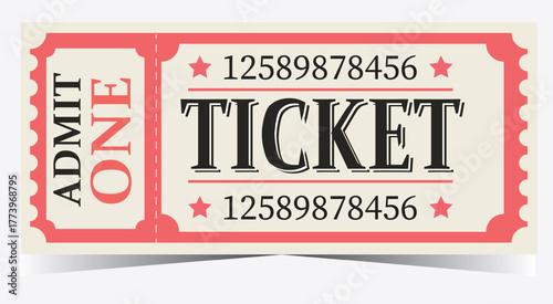 RETRO TICKET TEMPLATE 