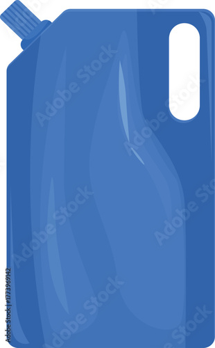 Flexible packaging for juice or milk, featuring a handle and a spout cap, ideal for easy pouring and storage