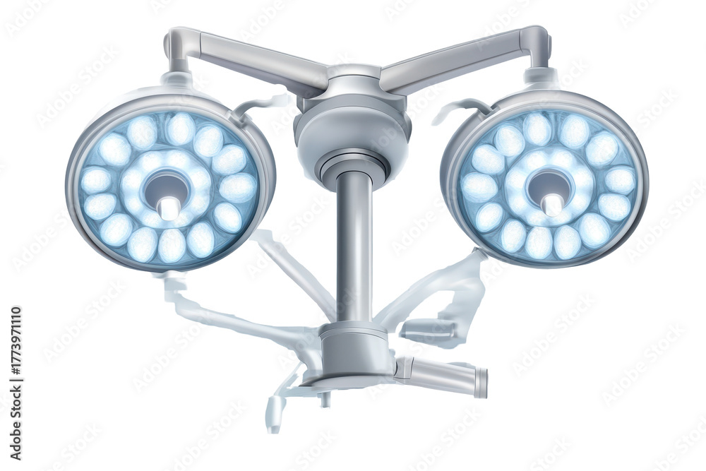 Obraz premium Surgical lamp designed for enhancing visibility during medical procedures in an operating room environment