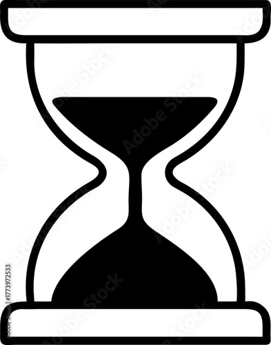 Hourglass sand clock timer deadline and countdown management illustration concept, symbolizing time passing and the urgency of tasks to be completed promptly