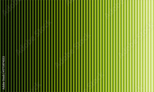 Abstract vertical lines with a gradient of dark green to bright lime green