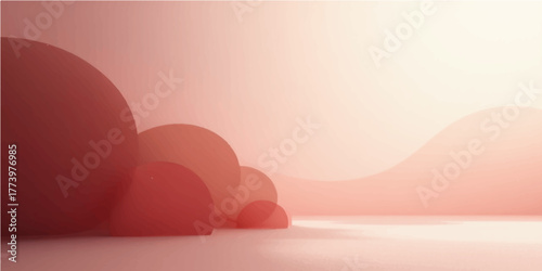 Abstract vector background design for a Valentine's Day card featuring a romantic pattern of red and pink hearts