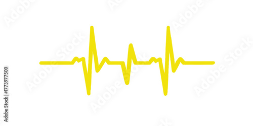 Green line heartbeat cardiogram pulse graph on medical monitor showing health and technology
