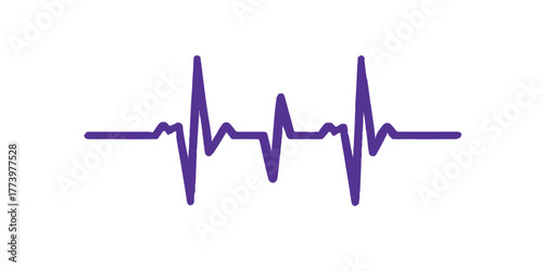 Abstract ECG line graph showing heartbeat pulse and wave on a blue monitor for medical healthcare