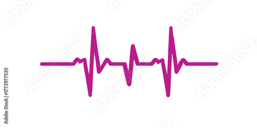 Vector illustration of a green heartbeat on an ECG monitor, representing a healthy medical pulse and cardiac rate