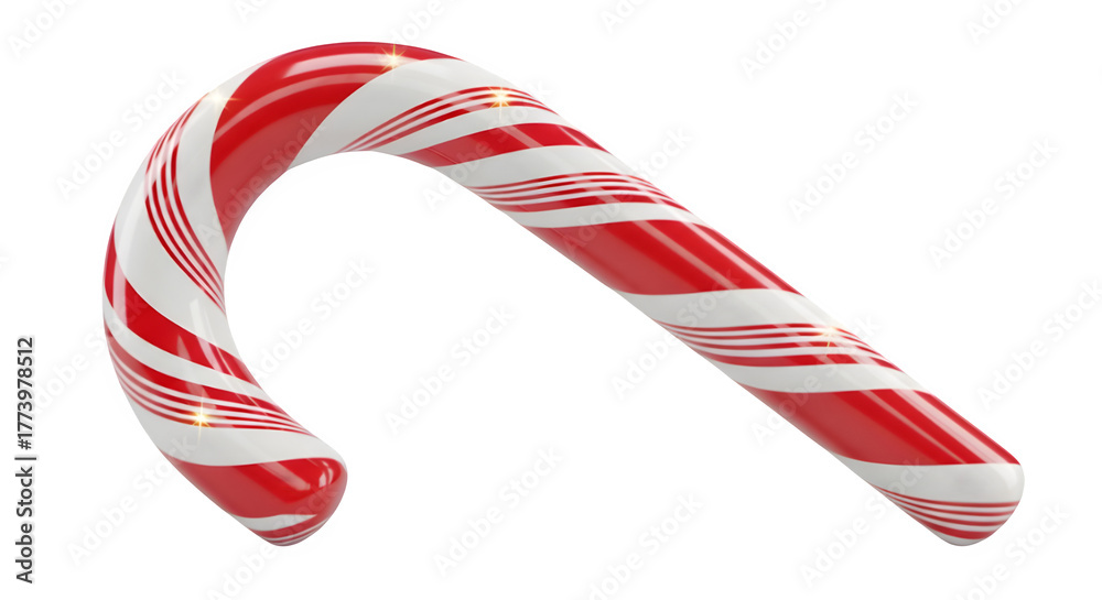 Fototapeta premium christmas candy cane isolated on black background