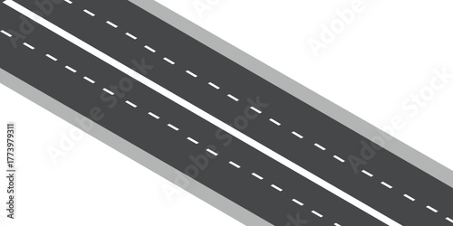 road and highway vector illustrations Winding curves road isolated on transparent background.
