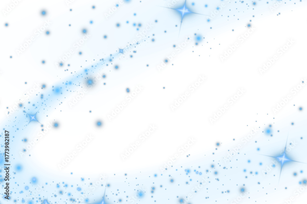 Fototapeta premium Abstract blue light effect isolated on transparent background for design element