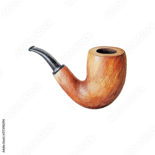 smoking pipe hand drawn illustration