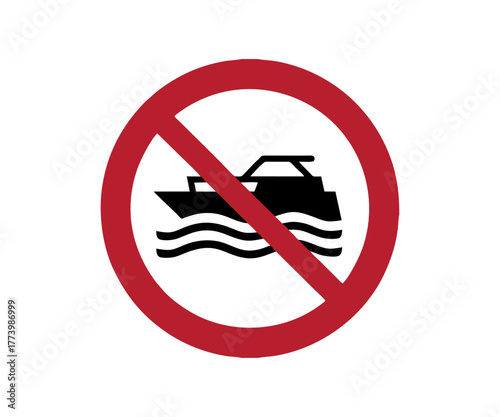 No mechanically powered craft. ISO 7010 P056. No mechanically powered craft vector design and illustration.
