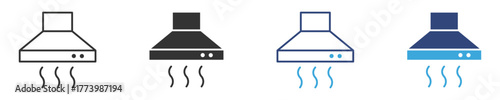 Extractor Hood icon set , vector illustration .