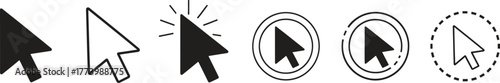 Variety of Mouse Cursor Icons Representing Selection and Clicking Actions
