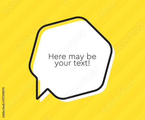 Speech bubble. Space for quote text, frame message