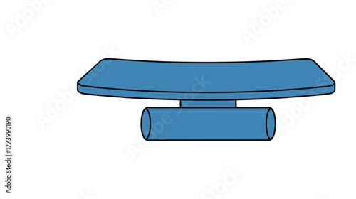 Blue control button icon for user interface design