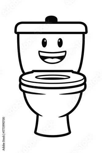 Happy baby bottle illustration for infant care and nutrition concepts