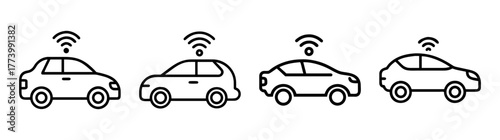 Autonomous cars connected network communication future technology driving innovation concept