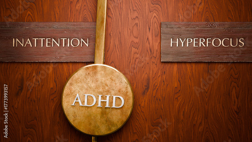 Foto Adhd swings between inattention and hyperfocus