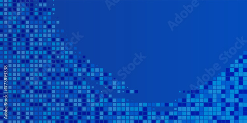 Design Blue Tech Finance Fintech Background Abstract Pixel Pattern. Abstract Business Tech Modern Abstract Art