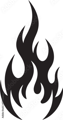 Stylized flame illustration embodying passion, intensity, and pr