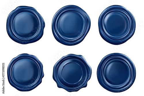 Elegant blue wax seals set perfect for vintage wine bottles, enhancing presentation and style during gatherings or special events with a touch of sophistication