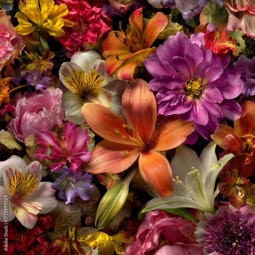 Floral background fully covered