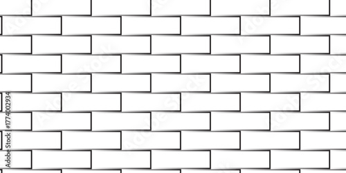 white brick wall texture and solid bricks seamless pattern background.	