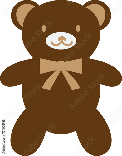 귀여운 갈색 곰돌이 인형