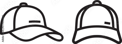 Two detective hats in silhouette style isolated on transparent background