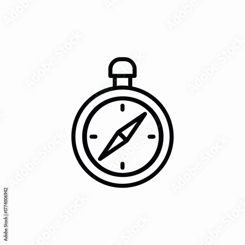 compass navigation icon sign vector