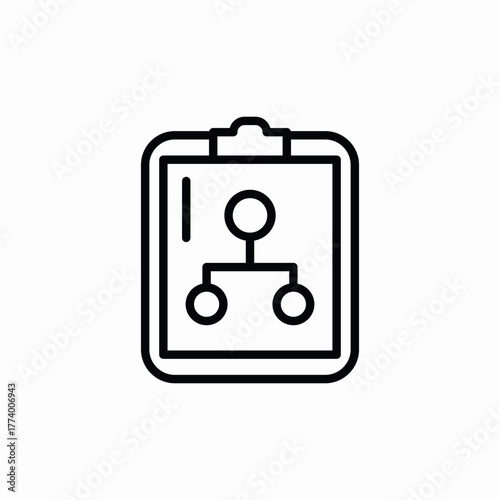 clipboard schema file icon sign vector