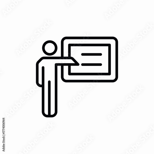 course teacher board icon sign vector