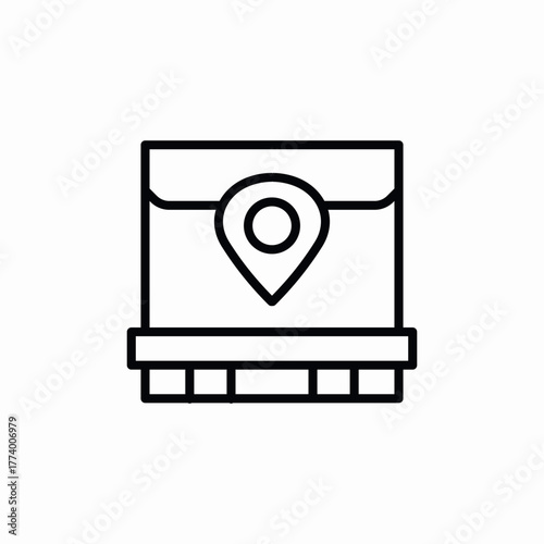 delivery box tracking icon sign vector