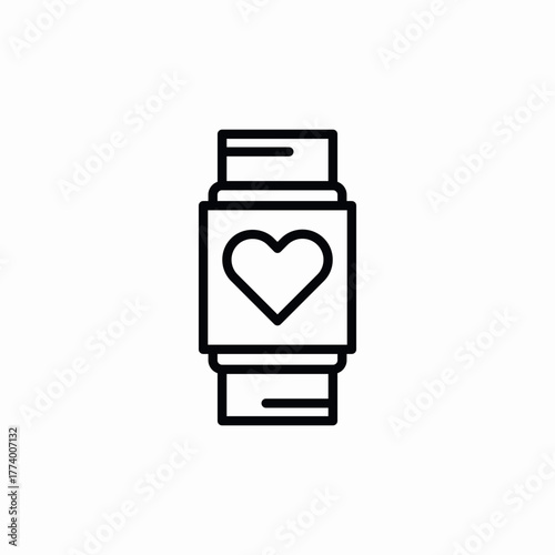 fitness watch icon sign vector