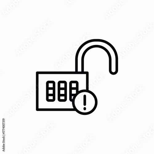 lock unlock icon sign vector