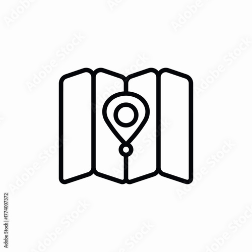 map location icon sign vector