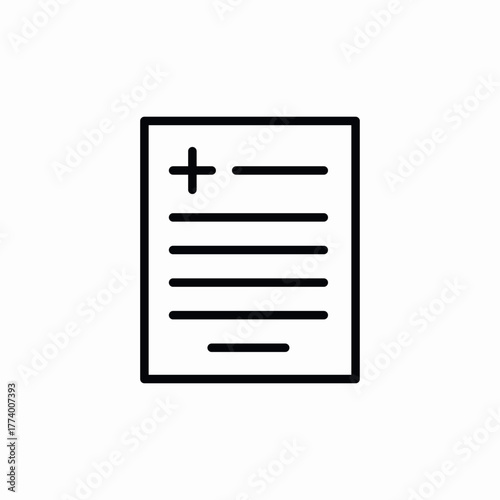 medical document icon sign vector