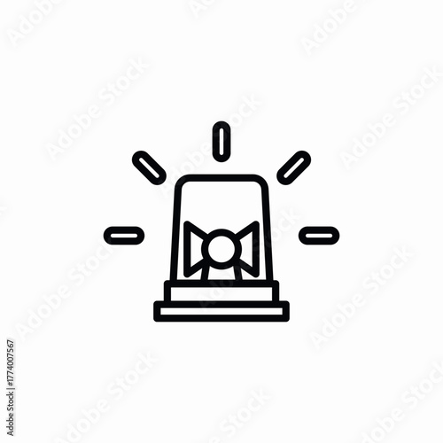 police alarm icon sign vector