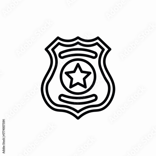 police badge icon sign vector