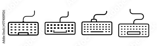 Scalable vector computer keyboard icon for digital interfaces