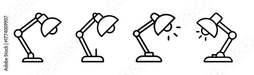 Modern desk lamp vector illustration scalable icon design