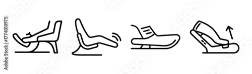Ergonomic footrest vector illustration for office and home comfort