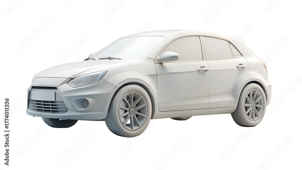 Obraz premium Modern car model isolated on transparent background for design and presentation purposes
