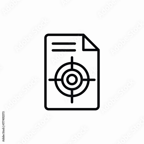 target file icon sign vector