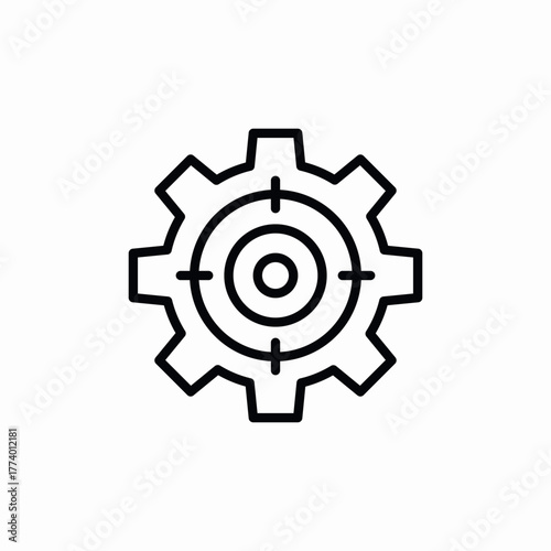 target configuration icon sign vector
