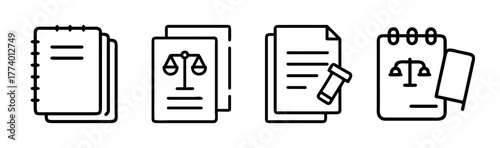 Vector illustration of legal pads for notes and organization