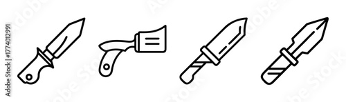 Scalable vector illustration of a classic letter opener icon