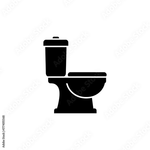 Toilet sits silently in a clean, white bathroom, awaiting its next user with a sense of quiet anticipation and functional purpose.