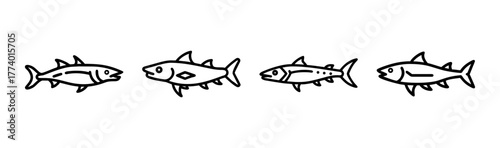 Vector illustration of a barracuda fish a sleek predatory marine animal