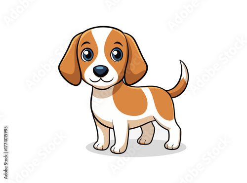 beagle dog with bone